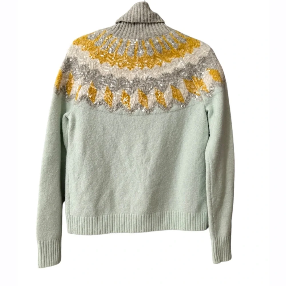 J.‎ Crew Sequin Fair Isle Turtleneck Sweater XS NEW